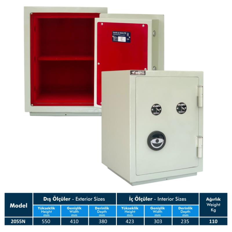 2060B KKK Tekkapılı Çelik Kasa Kadifeli
