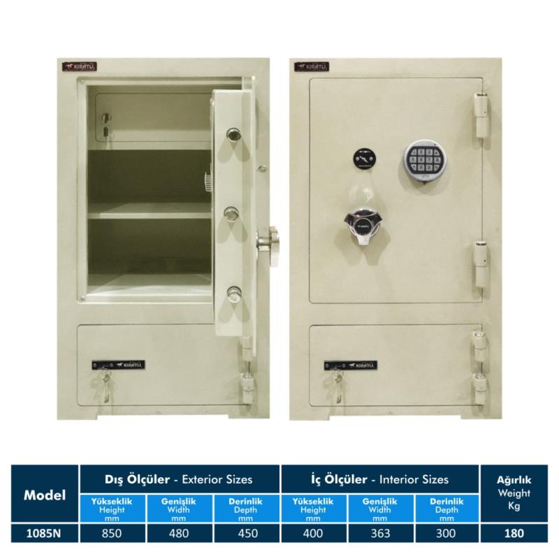 1085N KE Altı Dolaplı Çelik Kasa