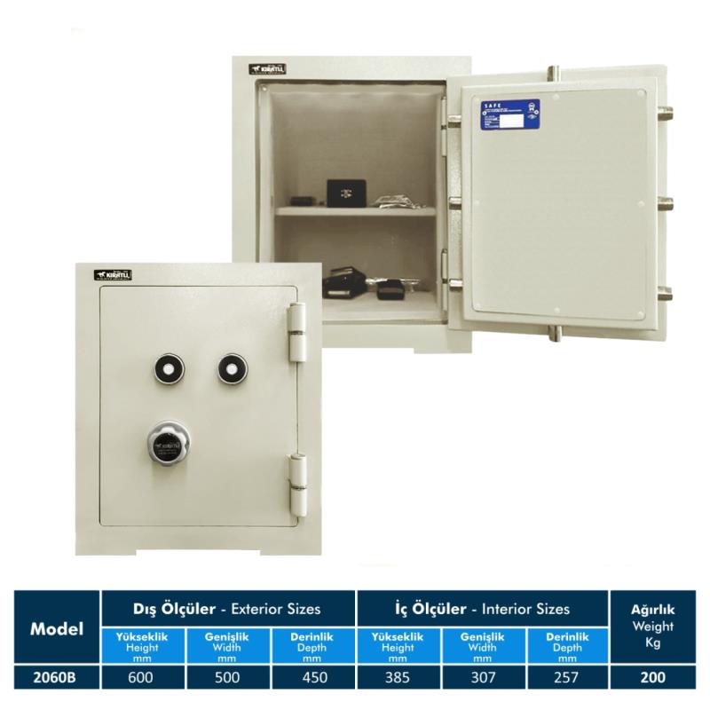 2060B KK Tekkapılı Çelik Kasa